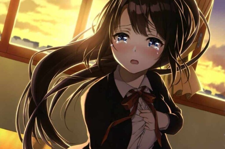 Sad Anime Girl Crying Cute Wallpaper