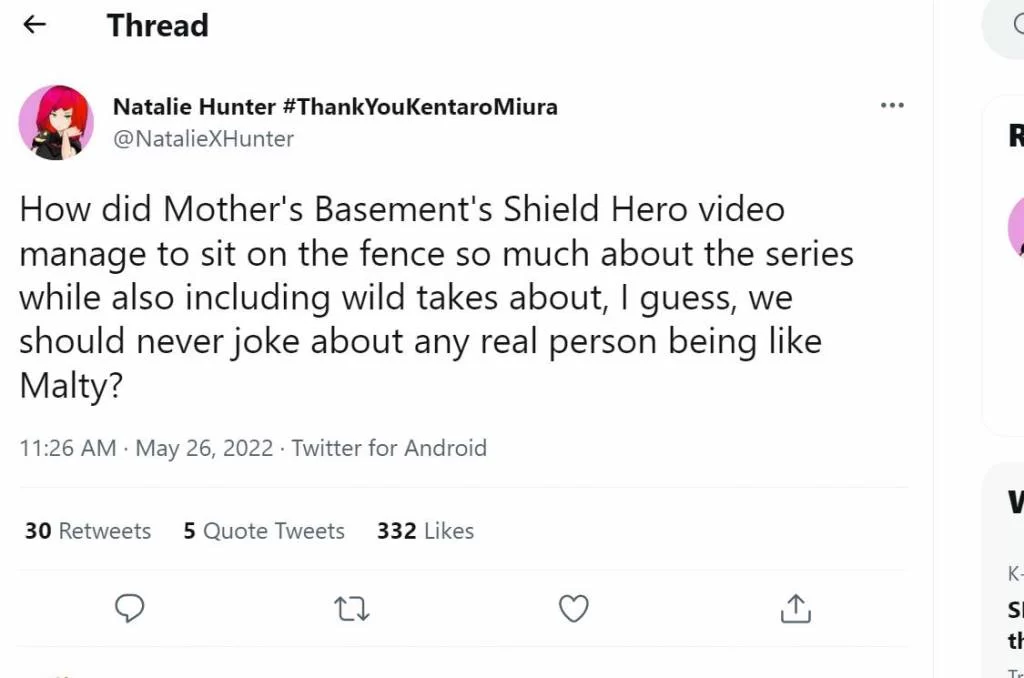 shield hero mothers basement criticism