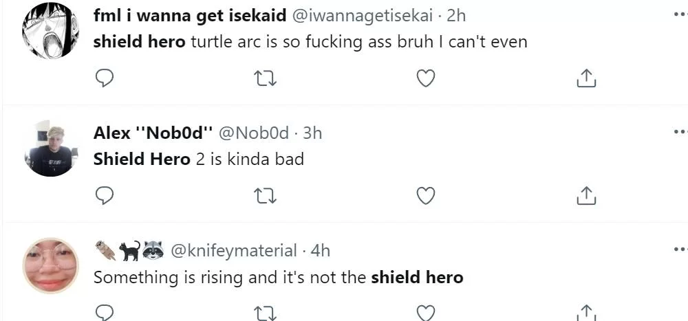 shield hero s2 reviews twitter