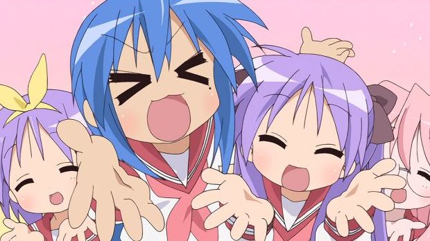 lucky star friends anime characters excited e1656163085732