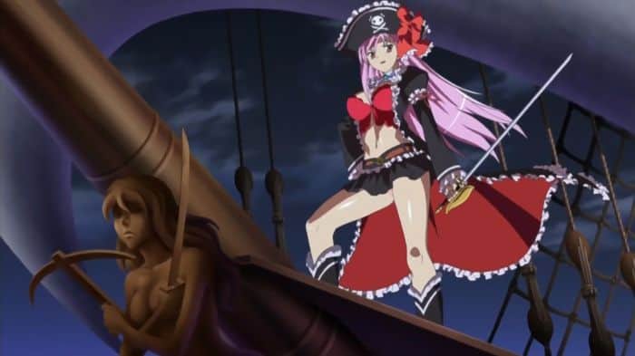 anime pirate girl pink hair