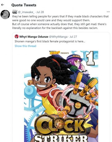 clock striker tweet racism controversy