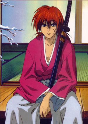 Kenshin Himura sitting down