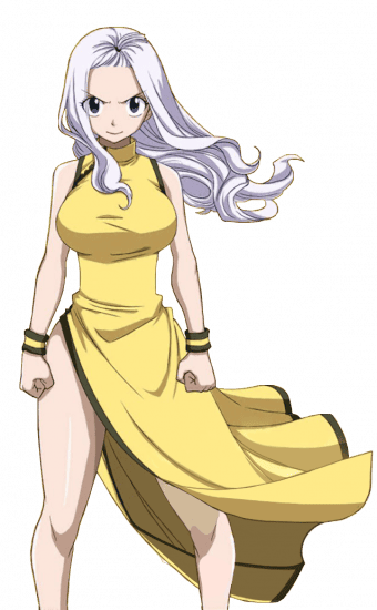 mirajane strauss yellow outfit sexy fairy tail