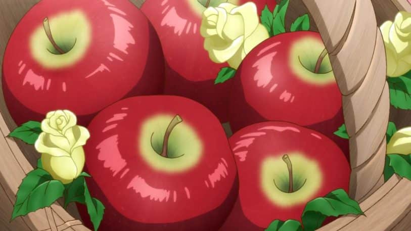 basket of red apples anime