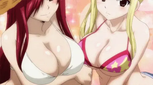 erza and lucy boobies
