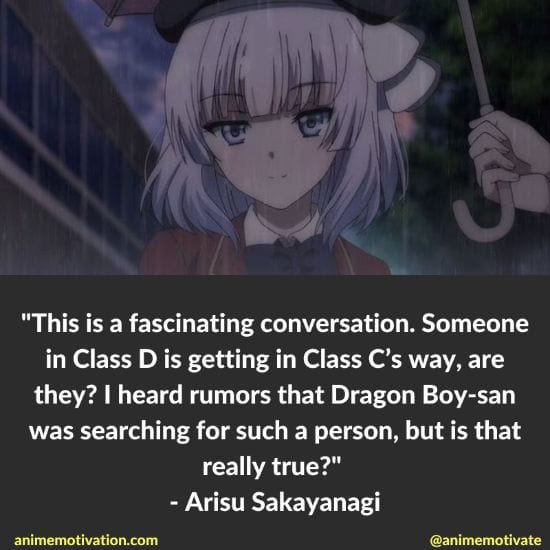 The Best Quotes from Arisu Sakayanagi for Classroom Of The Elite Fans!