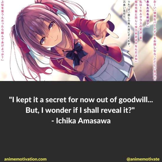 ichika amasawa quotes classroom of the elite 1