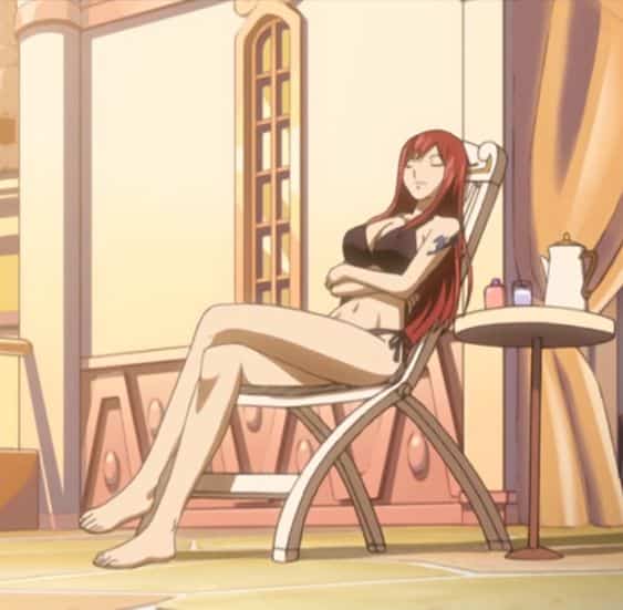 erza relaxing lingerie