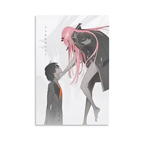 Anime Darling in The Franxx Hiro and Zero Two 2 Poster Canvas