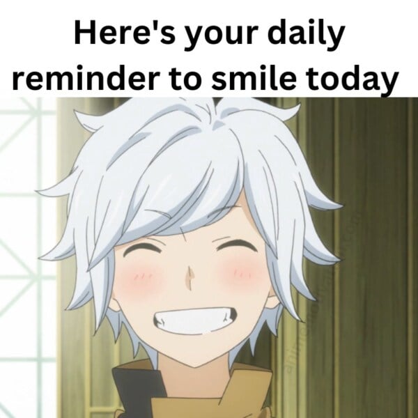 bell cranel smiling