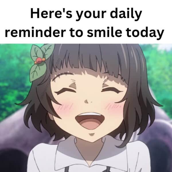 cute anime girl smiling animemotivation reminder