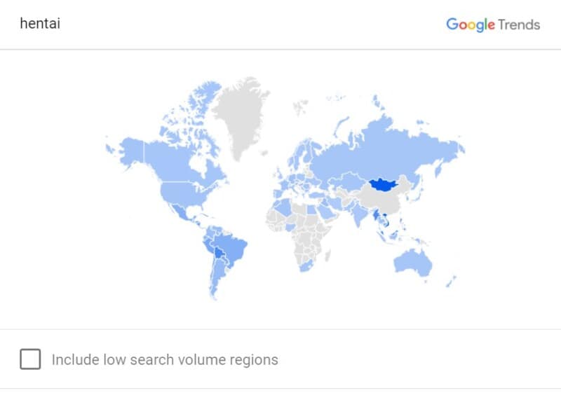 hentai trends map google sttatistics