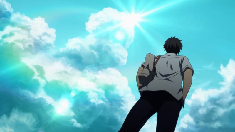 anime character staring into the sky hyouka