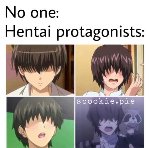 hentai protagonists meme hidden eyes
