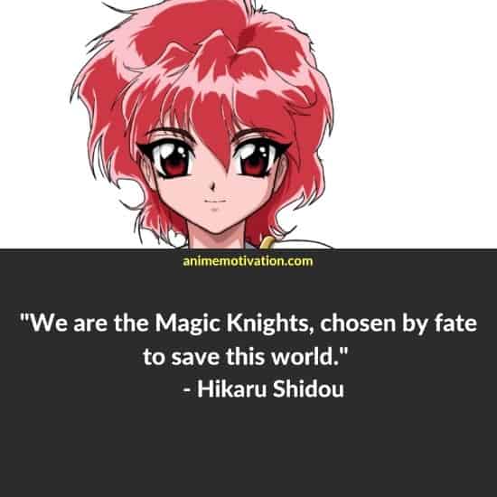 hikaru shidou quotes magic knight rayearth