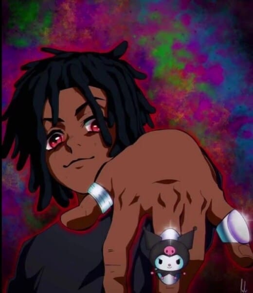 black anime characters pfp art hot 10