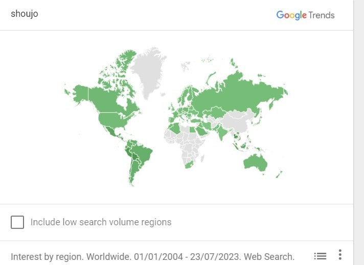 shoujo map google trends