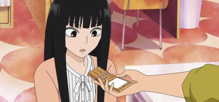 anime innocent face black hair