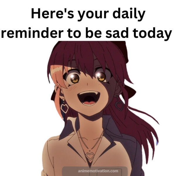 DAILY REMINDER TO SMILE ANIMEMOTIVATION GINA UNDEAD UNLUCK