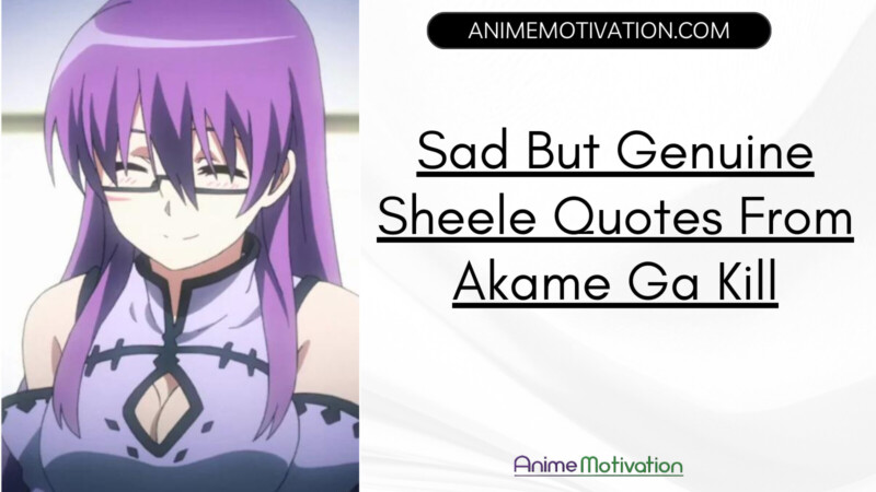 sad But Genuine Sheele Quotes From Akame Ga Kill