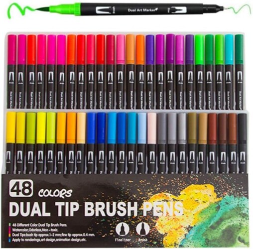 Dual Tip Brush Pens