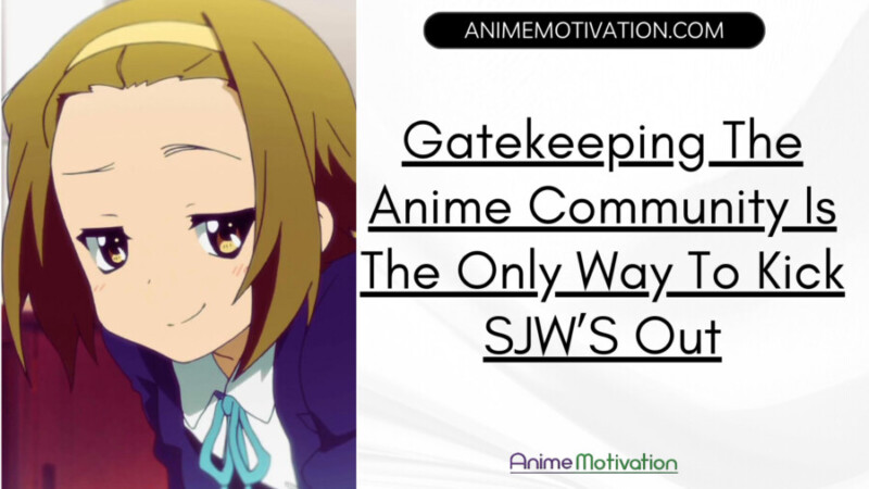 Gatekeeping The Anime Community Is The Only Way To Kick Sjw’s Out