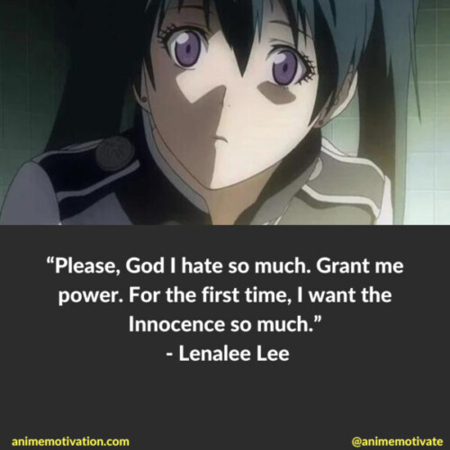 Lenalee Lee Quotes From D Gray Man
