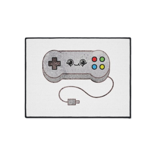 Heavy Duty Floor Mat Grey Video Game Controller Classic Art