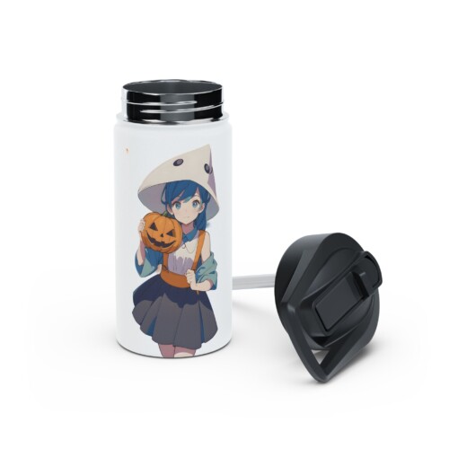 Stainless Steel Water Bottle Halloween Girl Pumpkin