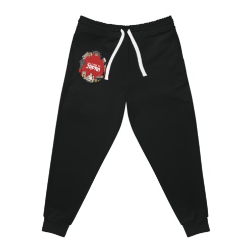 Welcome To Japan Black Athletic Joggers Anime Bottoms