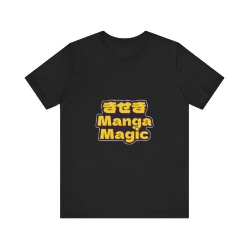 Manga Magic Yellow Text Unisex Jersey Short Sleeve t Shirt