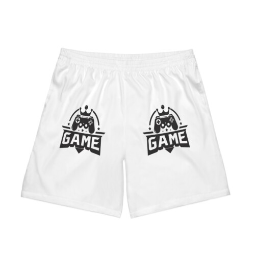 Men's Elastic Beach Shorts Gaming Text Design