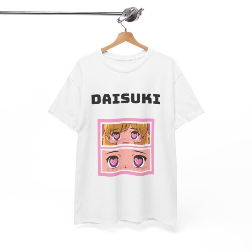 Daisuki Anime Text Unisex T Shirt Love Heart Eyes