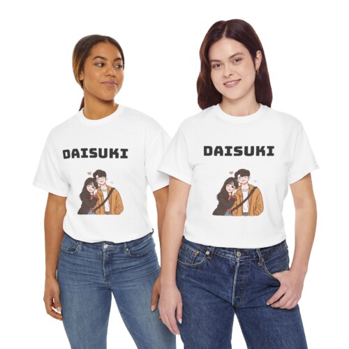 Unisex Cute Daisuki T Shirt Anime Couple Art Design